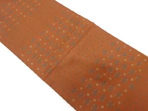 アンティーク　花模様織り出し昼夜帯（着用可）